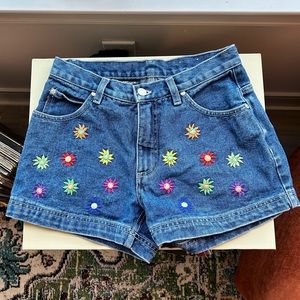 vintage embroidered shorts
